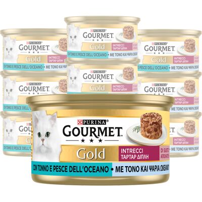 Gourmet Gold Cibo per Gatti Adulti Intrecci di Gusto Tonno & Pesce dell'Oceano Gourmet Gold Cibo per Gatti Adulti Intrecci di Gusto Tonno & Pesce dell'Oceano