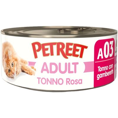 Petreet Cat Tonno rosa Tonno con gamberetti 70 gr Petreet Cat Tonno rosa Tonno con gamberetti 70 gr