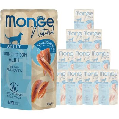 Monge Marchio Natural Tonno con Acciughe Gatto 80g Monge Marchio Natural Tonno con Acciughe Gatto 80g