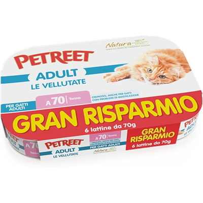 Petreet Cat Vellutate Tonno 6x70 gr Petreet Cat Vellutate Tonno 6x70 gr