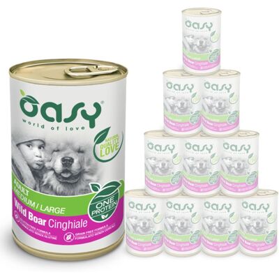 Cibo umido cinghiale Oasy - 400g - Per cani di taglia media e grande Cibo umido cinghiale Oasy - 400g - Per cani di taglia media e grande