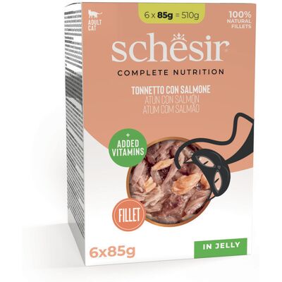 Schesir Cat Tonnetto con Salmone buste 6x85 gr Schesir Cat Tonnetto con Salmone buste 6x85 gr