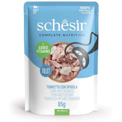 Schesir Cat Adult Tonnetto con Spigola 85 gr Schesir Cat Adult Tonnetto con Spigola 85 gr
