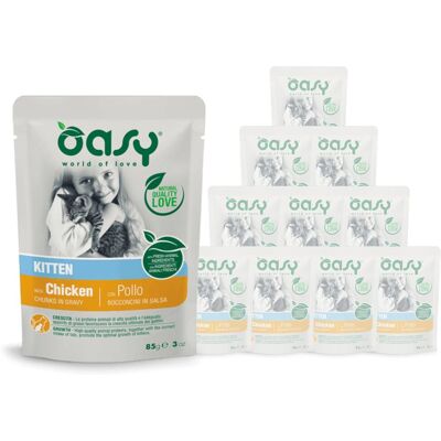 Oasy Kitten Bocconcini in Salsa al Pollo - 85 g Oasy Kitten Bocconcini in Salsa al Pollo - 85 g