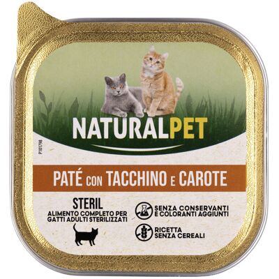 Naturalpet Cat Sterilized Paté con Tacchino e carote 100 gr Naturalpet Cat Sterilized Paté con Tacchino e carote 100 gr