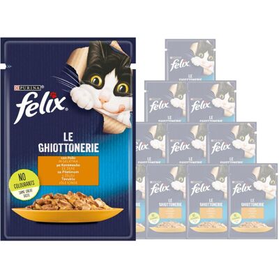 Felix Le Ghiottonerie Cat Adult Con Pollo 85 gr Felix Le Ghiottonerie Cat Adult Con Pollo 85 gr
