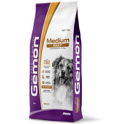 Cibo per cani adulti di taglia media Monge Gemon con pollo e riso Cibo per cani adulti di taglia media Monge Gemon con pollo e riso