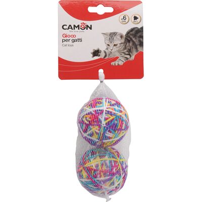 Camon Gomitoli con sonaglio gioco per gatti 2 pz Camon Gomitoli con sonaglio gioco per gatti 2 pz