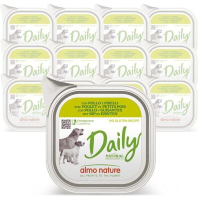 Almo Nature Daily Dog Adult Pollo e Piselli 100g Almo Nature Daily Dog Adult Pollo e Piselli 100g