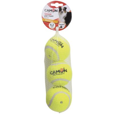 Pallina da tennis per cani Camon con suonino - 3 pezzi, 6,2cm Pallina da tennis per cani Camon con suonino - 3 pezzi, 6,2cm