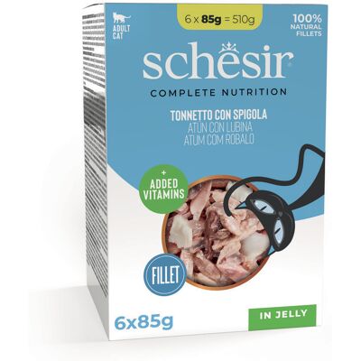 Schesir Cat Tonnetto con Spigola Buste 6x85 gr Schesir Cat Tonnetto con Spigola Buste 6x85 gr
