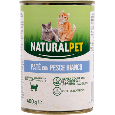 Naturalpet Cat Adult Paté Pesce Bianco 400 gr Naturalpet Cat Adult Paté Pesce Bianco 400 gr