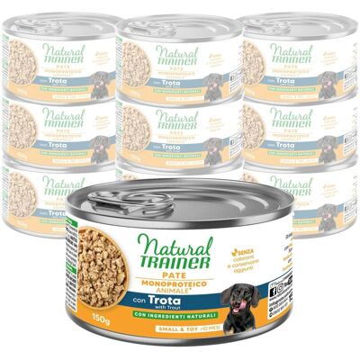 Natural Trainer Dog Adult Small&Toy; Paté Monoproteico con Trota 150 gr Natural Trainer Dog Adult Small&Toy; Paté Monoproteico con Trota 150 gr