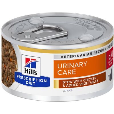 Hill's Prescription Diet Cat c/d Multicare Stress Urinary Care Spezzatino con Pollo e Verdure 82 gr Hill's Prescription Diet Cat c/d Multicare Stress Urinary Care Spezzatino con Pollo e Verdure 82 gr