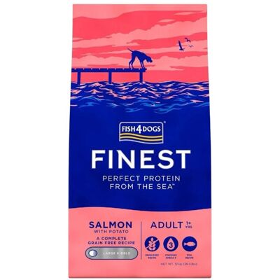 Cibo per cani Fish4Dogs 12 kg Salmone Ipoallergenico Cibo per cani Fish4Dogs 12 kg Salmone Ipoallergenico