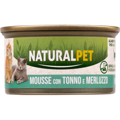 Naturalpet Cat Adult Mousse con Tonno e Merluzzo 85 gr Naturalpet Cat Adult Mousse con Tonno e Merluzzo 85 gr