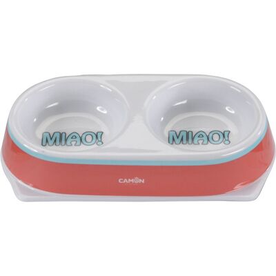 Camon doppia ciotola in melamina Miao! 360ml Camon doppia ciotola in melamina Miao! 360ml