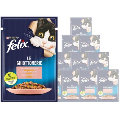 Felix Le Ghiottonerie Cat Adult con Salmone e Zucchine 85 gr Felix Le Ghiottonerie Cat Adult con Salmone e Zucchine 85 gr
