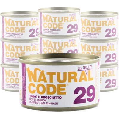 Natural Code Cat Tonno e Prosciutto in Jelly lattina 85g n.29 Natural Code Cat Tonno e Prosciutto in Jelly lattina 85g n.29