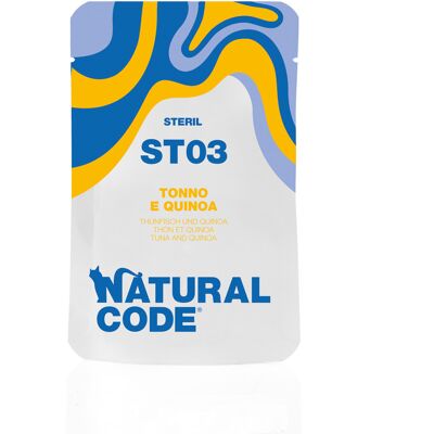 Natural Code Cat Steril 03 Tonno e Quinoa busta 70g Natural Code Cat Steril 03 Tonno e Quinoa busta 70g