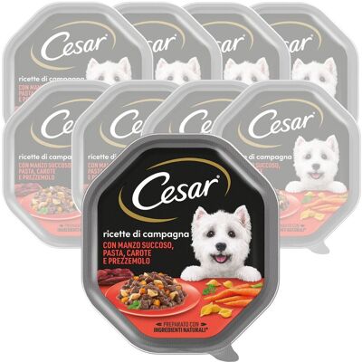 Cesar Dog Ricette di Campagna con Manzo Pasta e Carote 150 gr Cesar Dog Ricette di Campagna con Manzo Pasta e Carote 150 gr