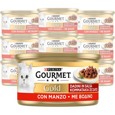 Gourmet Gold Cat Adult Dadini in Salsa con Manzo 85 gr Gourmet Gold Cat Adult Dadini in Salsa con Manzo 85 gr