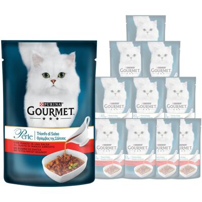 Gourmet Perle Cat Adult Trionfo di Salsa con Manzo 85 gr Gourmet Perle Cat Adult Trionfo di Salsa con Manzo 85 gr