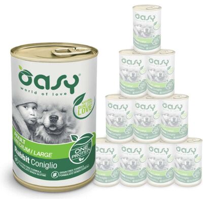 Wonderfood Oasy Cibo Umido Cane Coniglio Taglia Media/Grande Wonderfood Oasy Cibo Umido Cane Coniglio Taglia Media/Grande