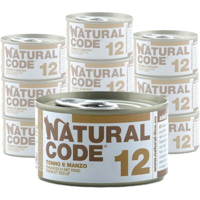Natural Code Cat Tonno e Manzo lattina 85g n.12 Natural Code Cat Tonno e Manzo lattina 85g n.12