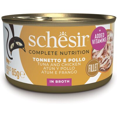 Schesir Cat Adult Tonnetto e pollo con riso in brodo 85g Schesir Cat Adult Tonnetto e pollo con riso in brodo 85g