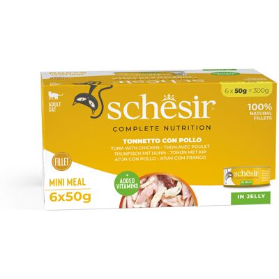 Schesir Complete Nutrition Gatto Tonno e pollo jelly 6x50g Schesir Complete Nutrition Gatto Tonno e pollo jelly 6x50g