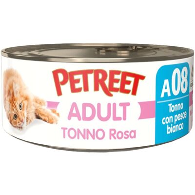 Petreet Cat Tonno rosa Tonno con pesce bianco 70 gr Petreet Cat Tonno rosa Tonno con pesce bianco 70 gr