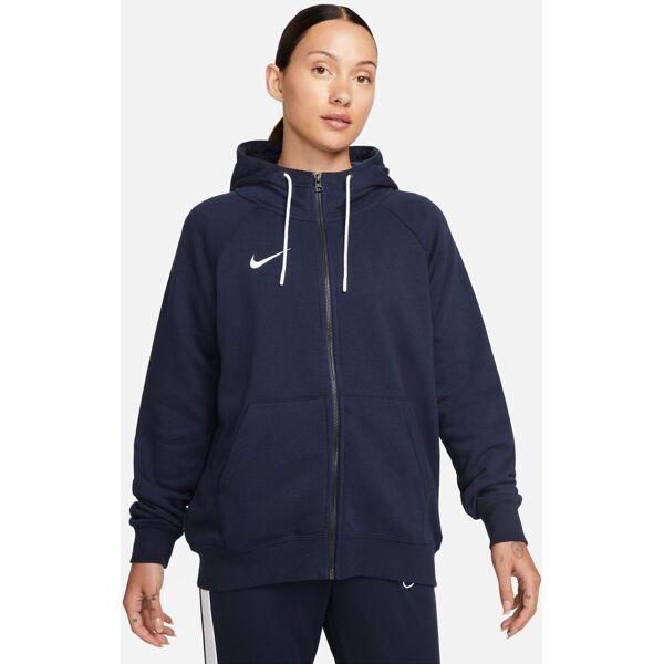 nike felpa con zip e cappuccio team club 20 blu navy per donne cw6955-451 m