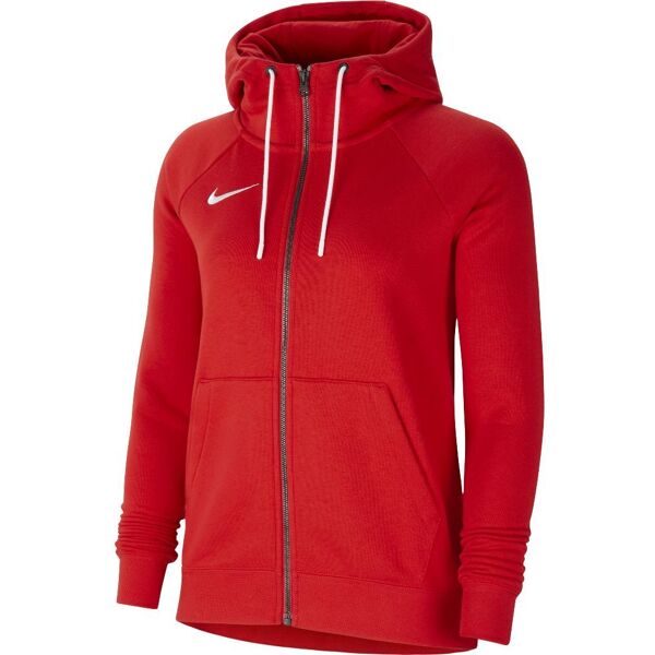 nike felpa con zip e cappuccio team club 20 rosso per donne cw6955-657 xs