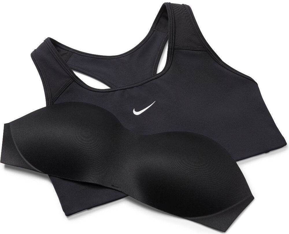 nike reggiseno sportivo swoosh nero per donne bv3636-010 xs