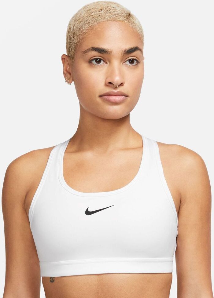 nike reggiseno sportivo swoosh bianco donne dx6821-100 xs