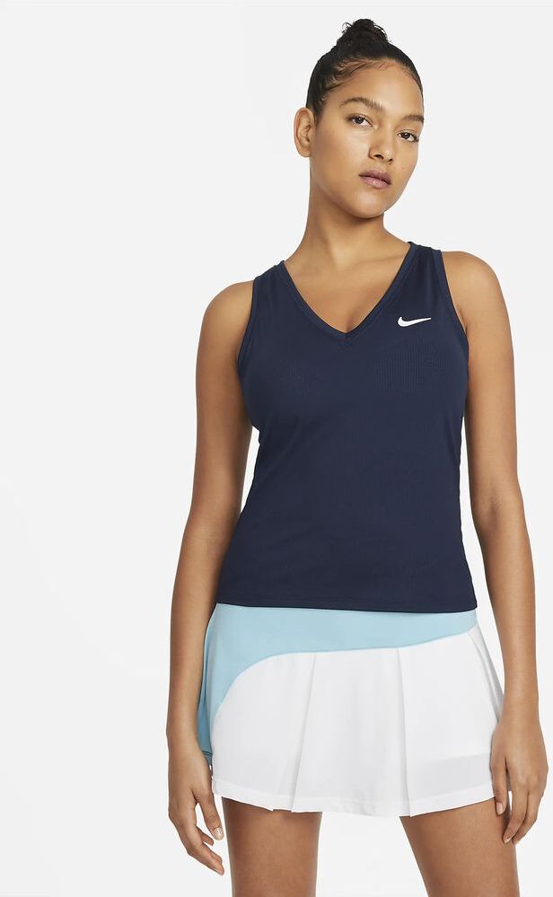 Nike Canotta da tennis Court Blu Navy per Donne CV4784-451 XS