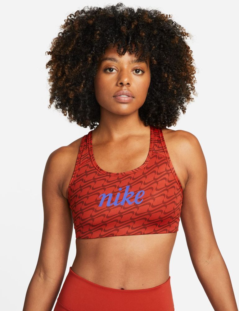 Nike Reggiseno Swoosh Rosso Donne DQ5121-623 M