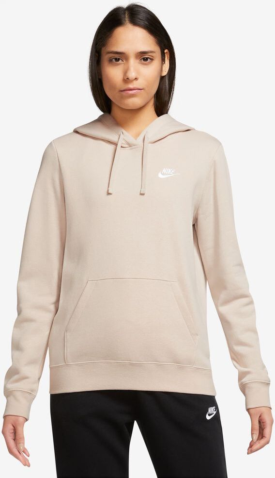 Nike Felpa con cappuccio Sportswear Club Fleece Beige e Bianco Donne DQ5793-126 L