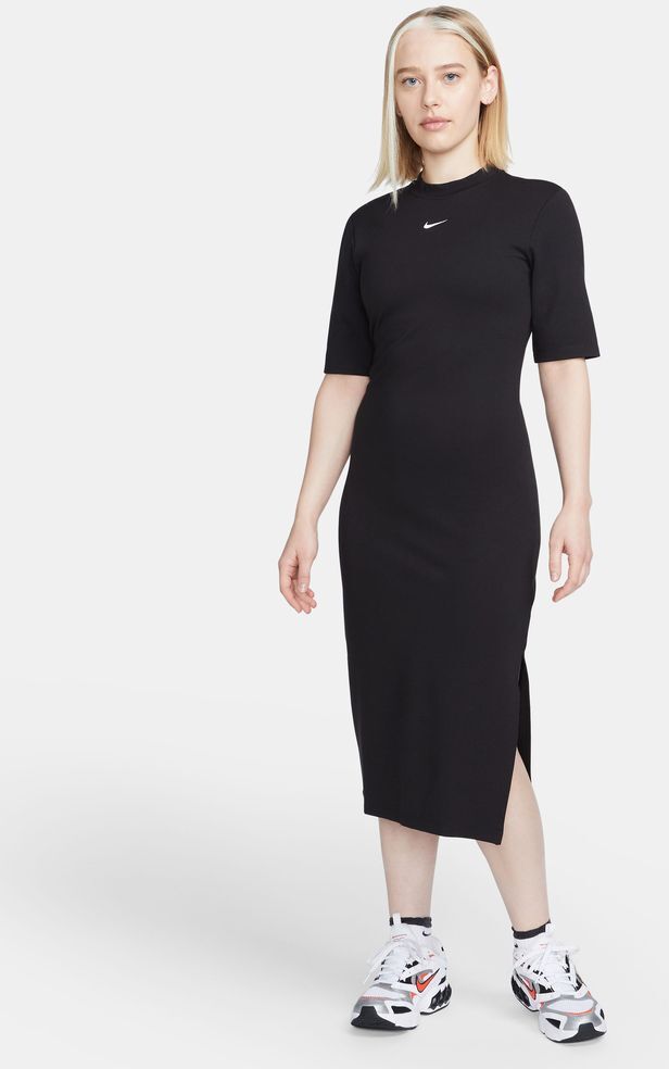 Nike Gonna/Vestito Sportswear Bianco e Nero per Donne DV7878-010 XS