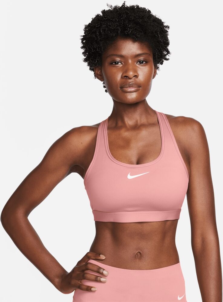 Nike Reggiseno Swoosh Rosso chiaro Donne DX6821-618 M