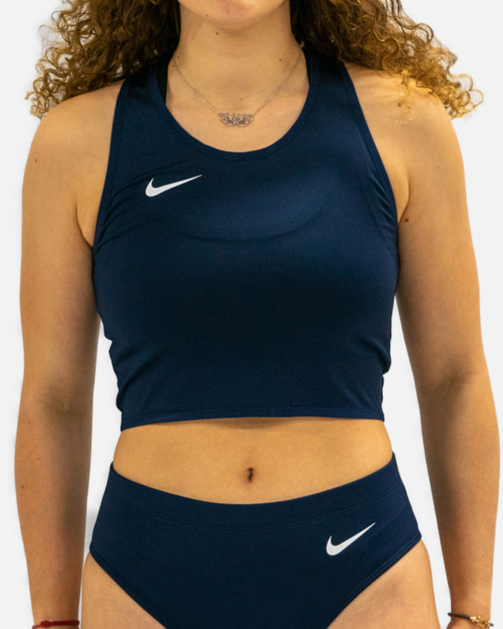 Nike Canotta da running Stock Blu Navy per Donne NT0312-451 L