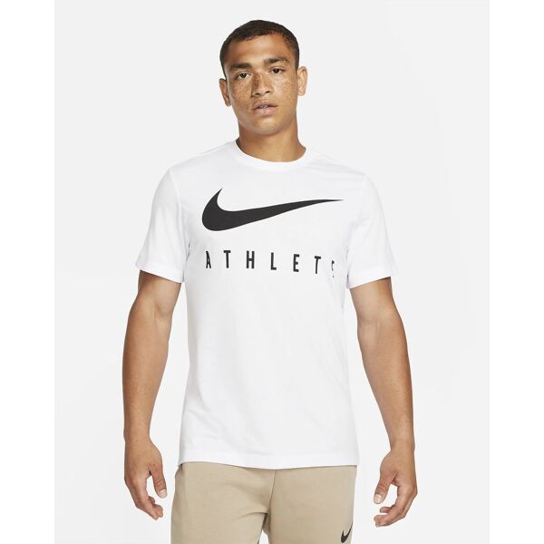 nike maglietta da training dri-fit bianco per uomo dd8616-100 m