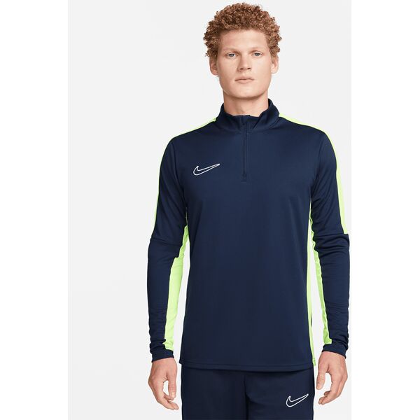 nike maglia da calcio per allenamento (1/4) academy 23 blu navy e giallo fluorescente per uomo dr1352-452 m