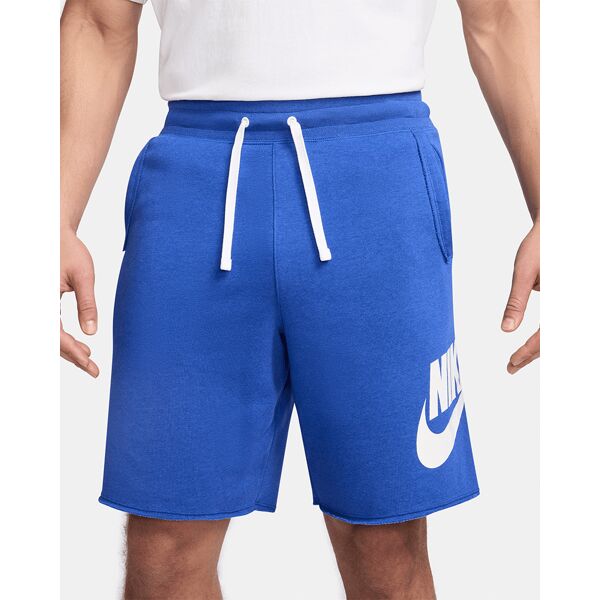 nike pantaloncini sportswear club fleece blu e bianco uomo dx0502-480 l