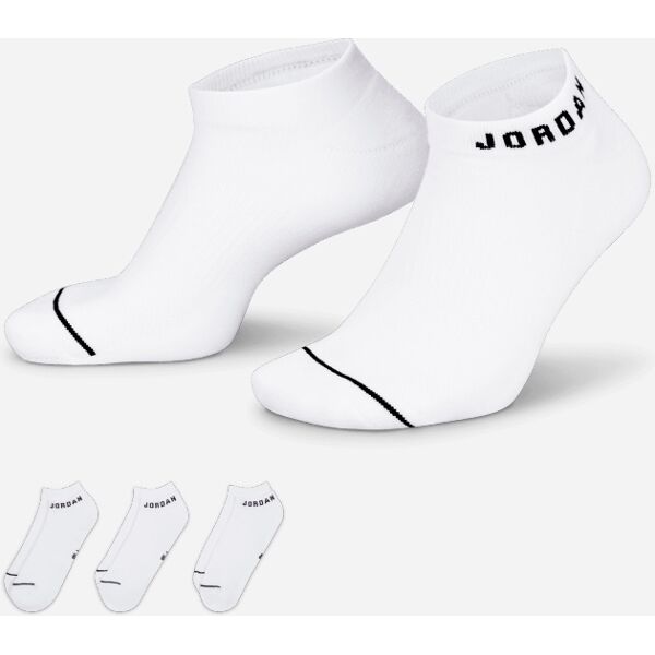 nike set di 3 paia di calzini jordan bianco adulto dx9656-100 m