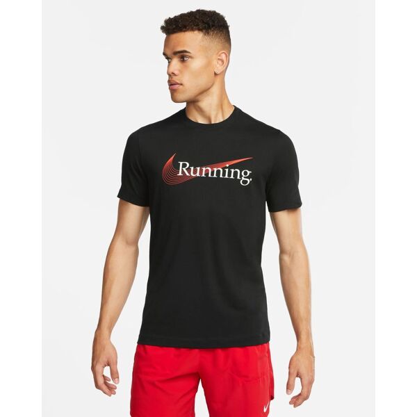 nike maglietta da running dri-fit nero uomo fj2362-010 m