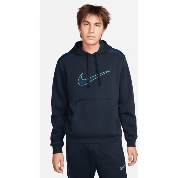 nike felpa con cappuccio sportswear blu scuro uomo fn0247-475 xl