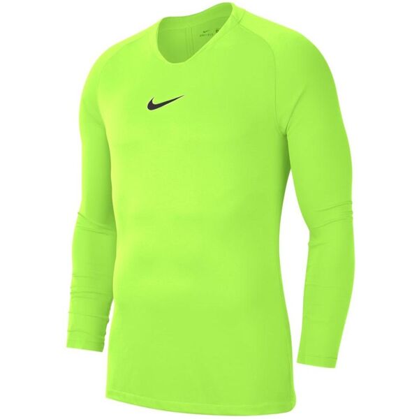 nike maglia tight fit park first layer giallo fluorescente per uomo av2609-702 s