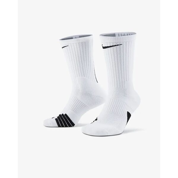 nike calze da pallacanestro elite crew bianco unisex sx7622-100 m